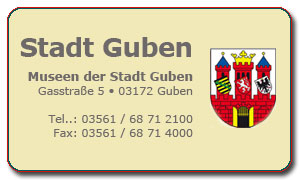 Visitenkarte der Museen in Guben